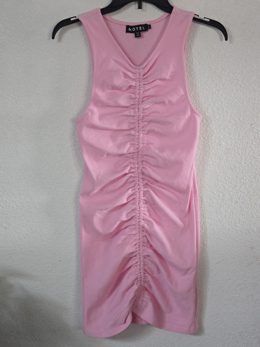Motel Rocks Pink Ruched Tank Mini Dress - Picture 3 of 8
